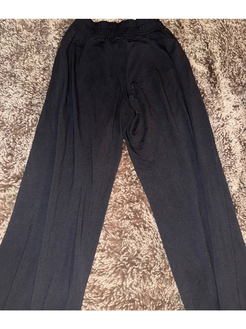 Lululemon Black Be Calm Mid-Rise Wide-Leg Pants